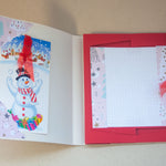 Ръчно изработен червен албум за коледни спомени и подарък