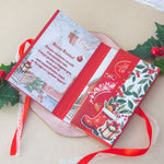 Детайлен изглед на коледната картичка за шоколад с елха