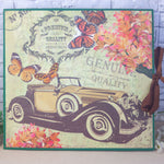 Мини албум Ретро автомобил в зелено – подарък за мъж