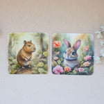 Подложки за чаши със заек и капибара