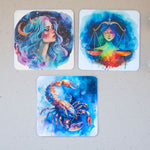 Подложки Дева, Везни и Скорпион - стилен зодиакален сет