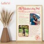 Персонализиран вестник за Свети Валентин с рамка