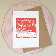 3D картичка Happy Valentine’s Day с камион