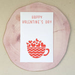 Романтична 3D картичка със сърца