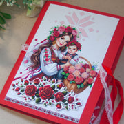 Ръчно изработен мини албум в червено за 10–12 снимки