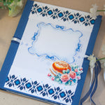 Син ръчно изработен мини албум за 10–12 снимки