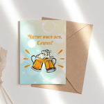 Картичка с бира и персонализация за имен ден