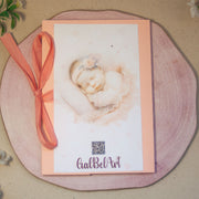 Ръчно изработена картичка за изписване на бебе момиче
