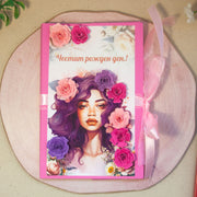 Ръчно изработена картичка за шоколад с цветя - малък подарък с лично послание