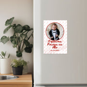 Коледен магнит за бебе момче - персонализирано име и дата