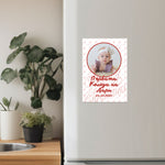 Коледен магнит със снимка за бебе момиче - персонализиран дизайн