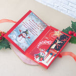 Детайлен изглед на коледната картичка за шоколад