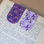 Комплект от два магнитни книгоразделителя с лилав дизайн и весели духчета