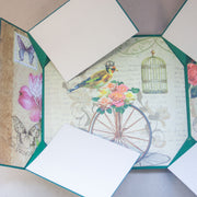 Ръчно изработен мини албум в зелено подарък за рожден ден