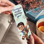 Подарък за ученик за 15 септември – книгоразделител с момче и книги